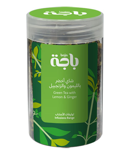 شاي أخضر بالليمون والزنجبيل